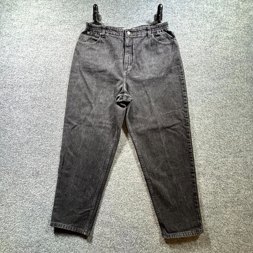 VTG L.L. Bean Double L Jeans Women 18 Petite Acid Wash Comfort Waist Tapered Leg